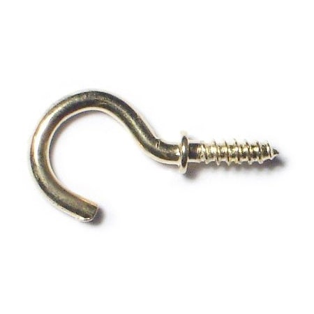 Midwest Fastener 3/8" x 5/8" Brass Cup Hooks 100PK 51019